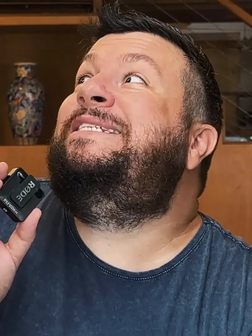 Christian Hull pulling a face