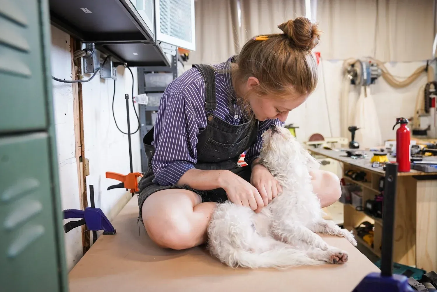 Simone Giertz in her workshop